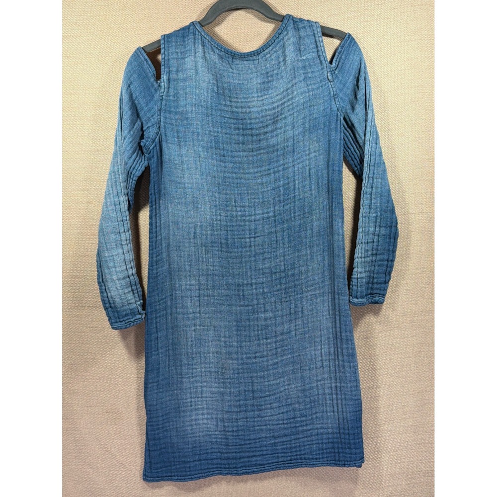 Cloth & Stone Athropologie Chambray Cold Shoulder Double Gauze Cotton XS - Picture 6 of 6